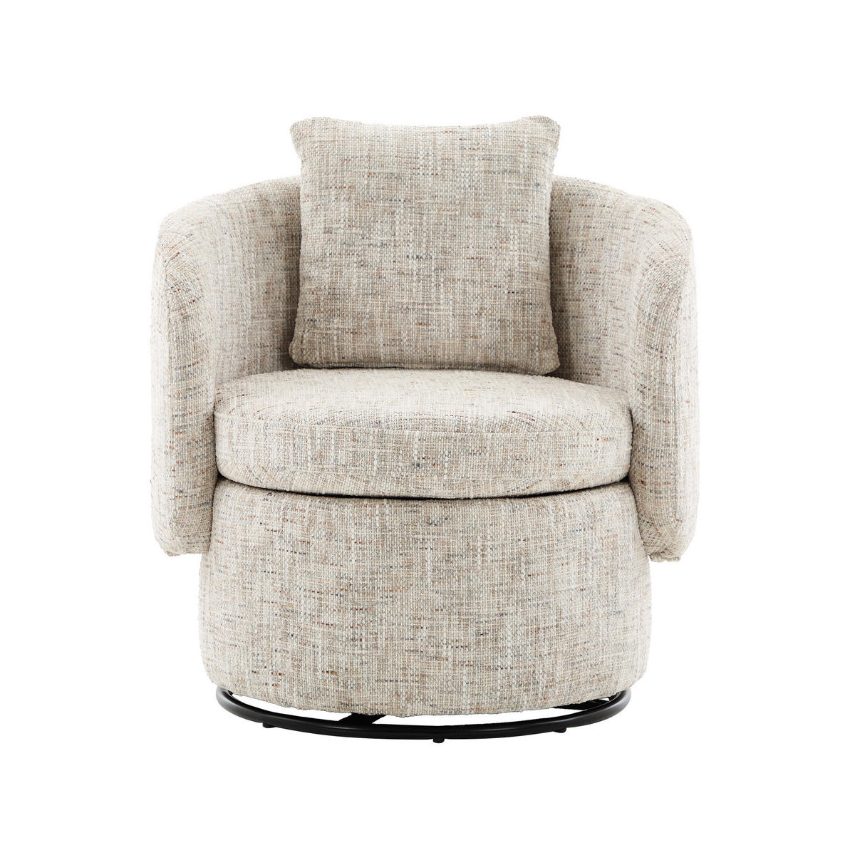 SESSEL 360° drehbar mit Stauraum, DE-42204, Blau - Creme, Holzwerkstoff (66.5/76/72.5cm) - ComfortXL