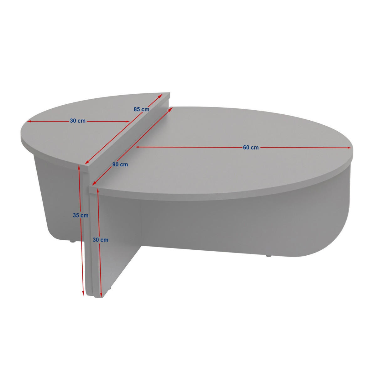 COUCHTISCH (2er-Set) orion 35/90/90 cm - Walnussfarben, Holzwerkstoff (90/90/35cm) - Calicosy