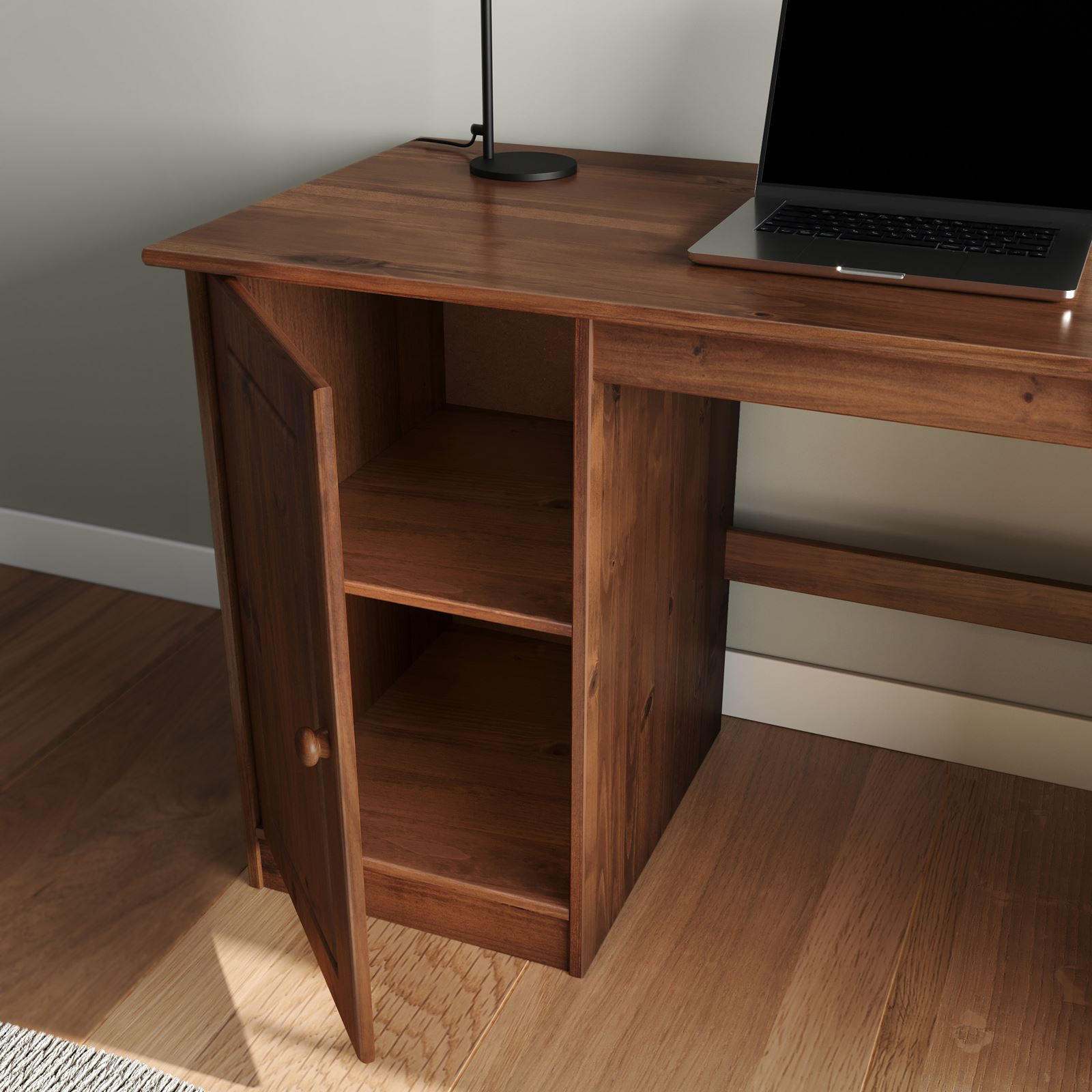 Thumbnail - Idimex Schreibtisch, Kastanien, Holz, Kiefer, Vintage, 145x73x54 cm, FSC Mix, Arbeitszimmer, Schreibtische, Bürotische