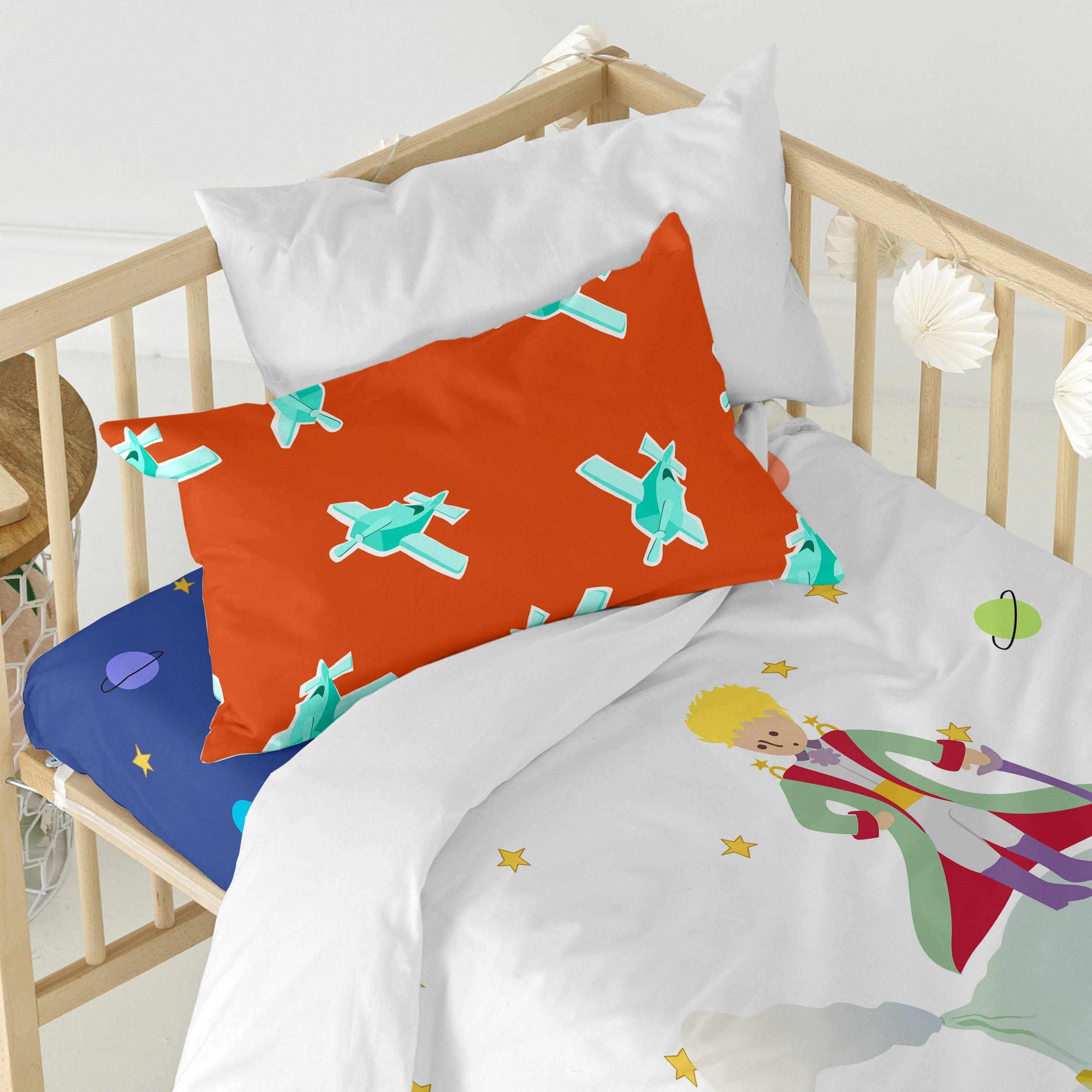 BETTBEZUG 2er-Set teiliges le petit prince 115x145 cm (kinderbett) mehrfarbig - Multicolor, Textil (115/145cm) - Happy Friday
