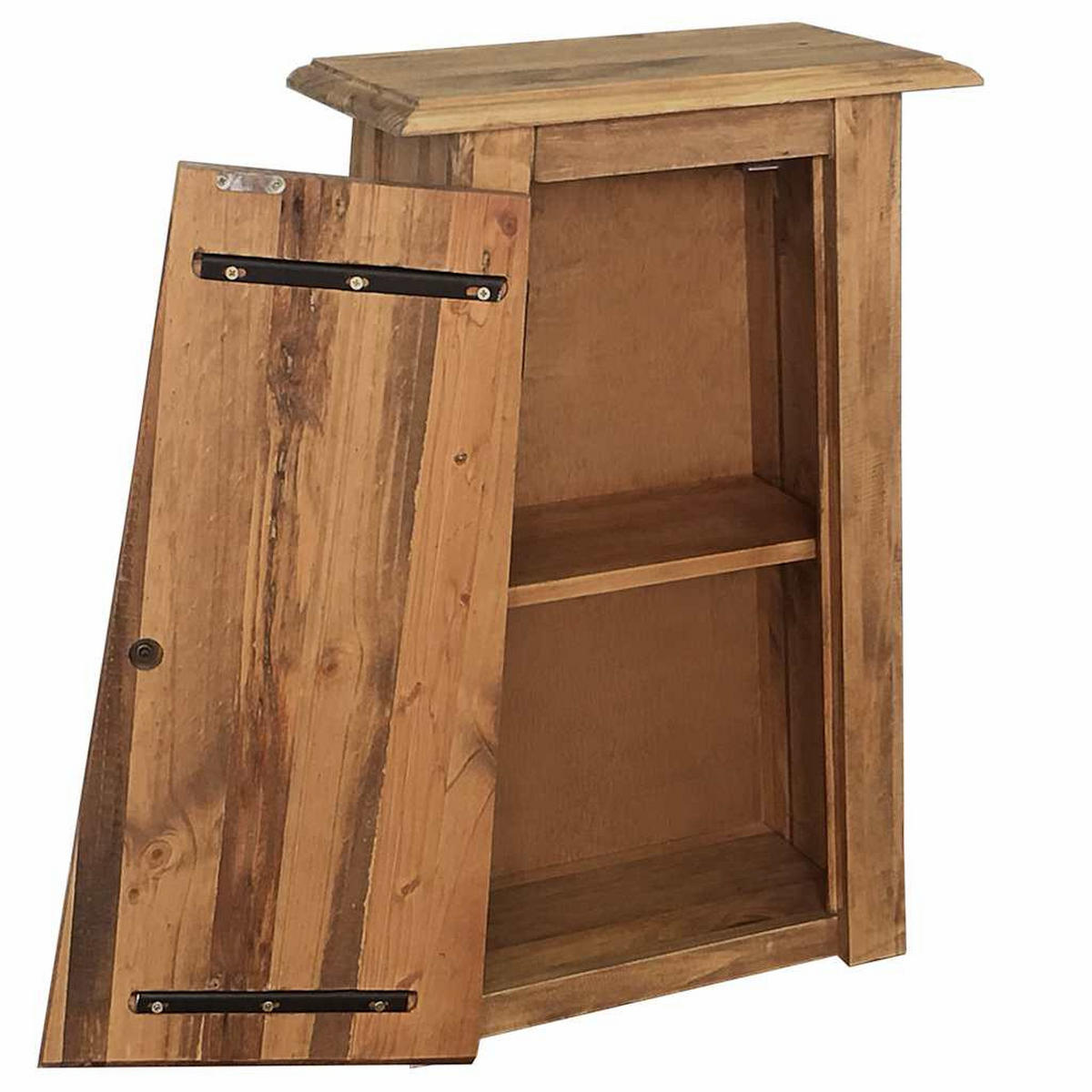BAD-WANDSCHRANK Massivholz Kiefer 42/23/70 Cm - Braun, Holz (23/70/42cm) - vidaXL