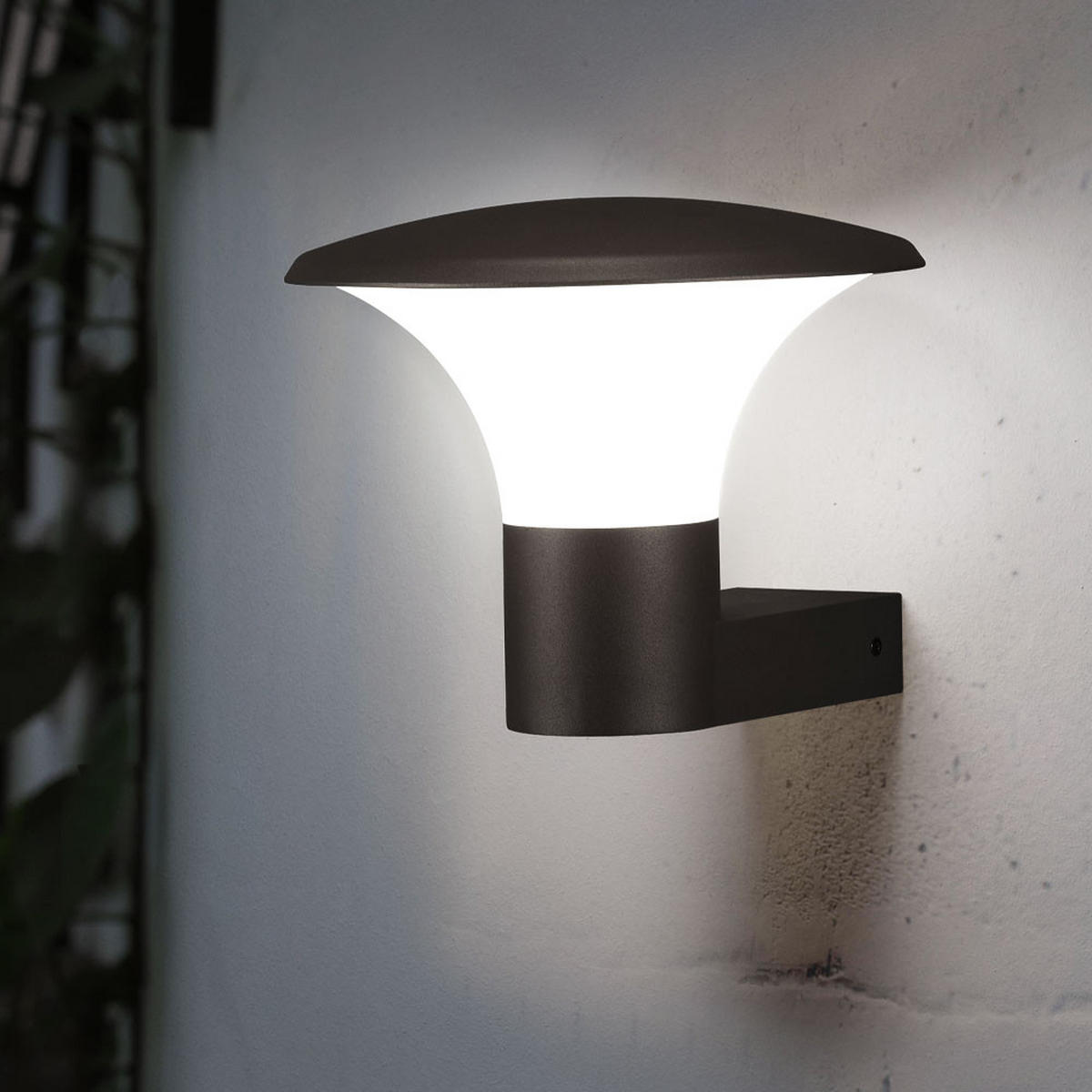 LED AUSSEN-WANDLEUCHTE KONGO Anthrazit - Anthrazit, Metall (26/26/21cm)