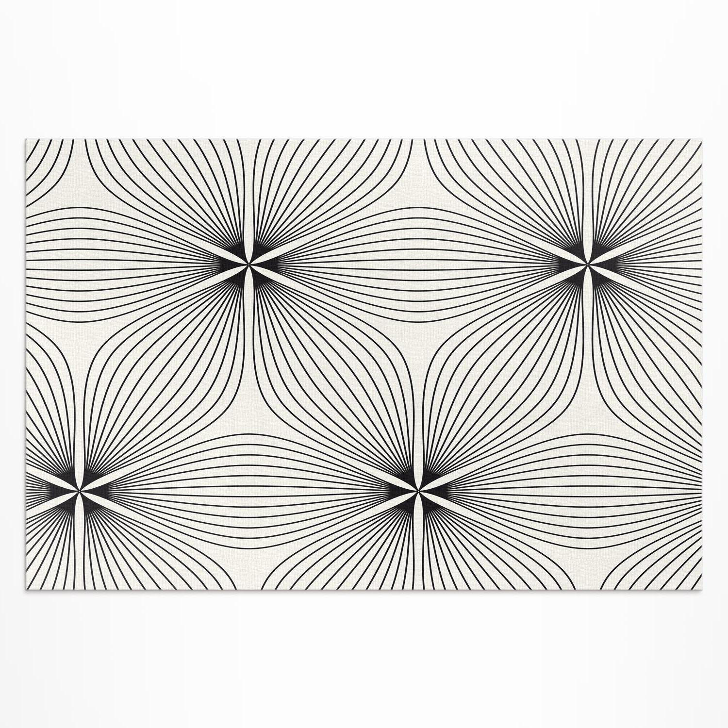 Wallfluent Teppich Schwarz 150x225 cm