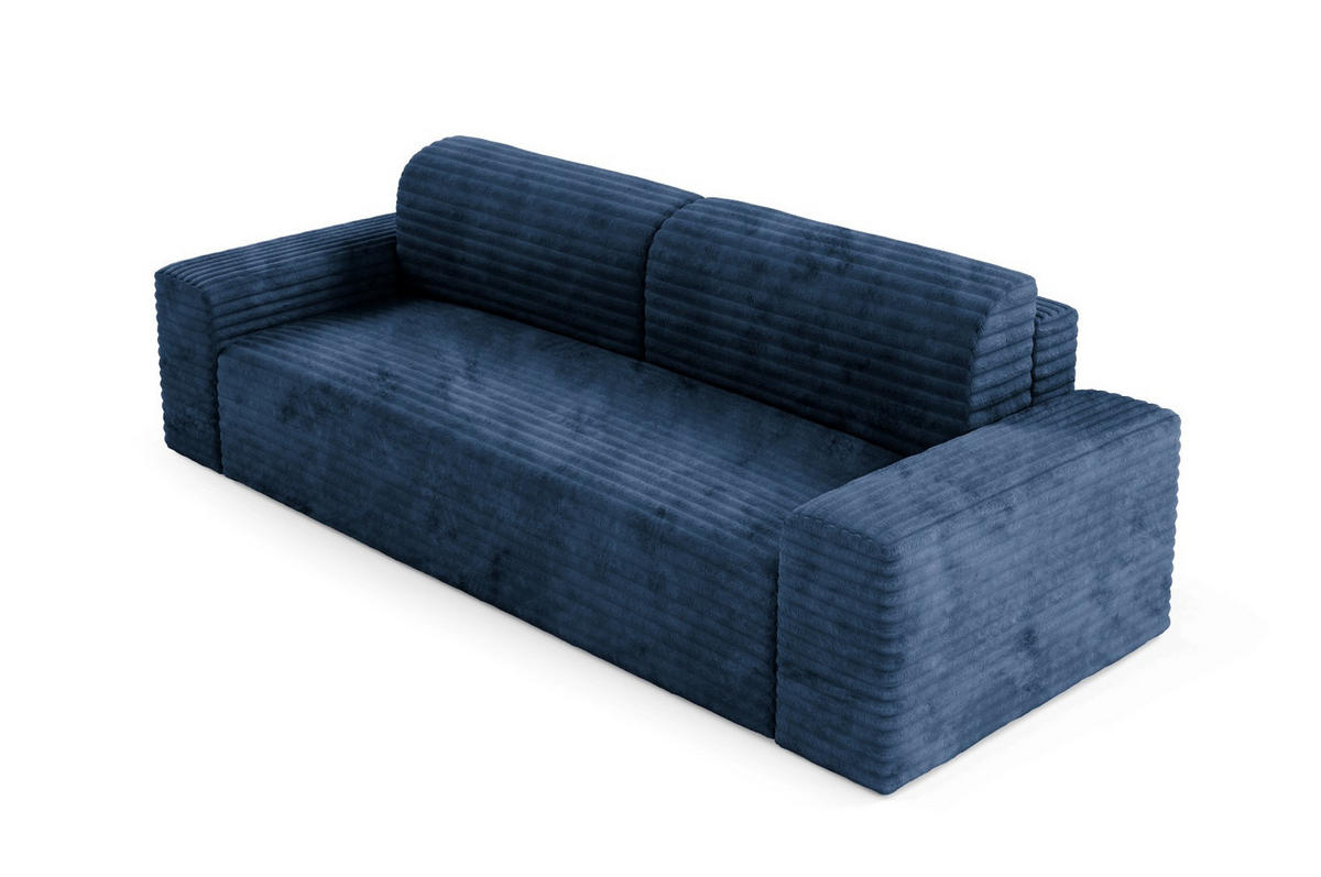 SCHLAFSOFA mit Bettkasten Dunkelblau - Schwarz/Dunkelblau, Holz/Holzwerkstoff (260/70/102cm) - Furnisell