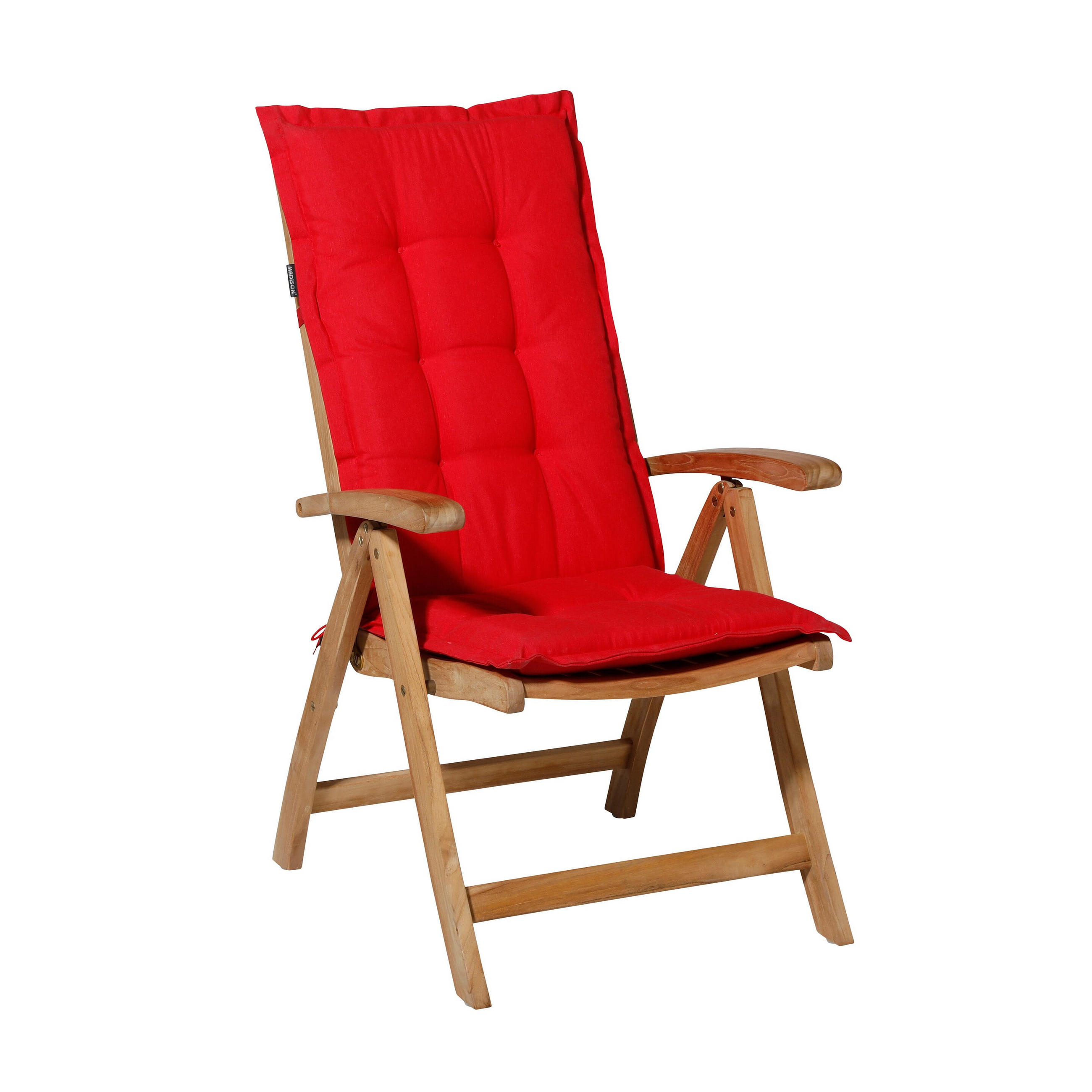 Thumbnail - Madison Gartenstuhlkissen, Rot, Textil, 50x7x123 cm, Oeko-Tex®, Outdoor-Kissen, Gartenstuhlauflagen
