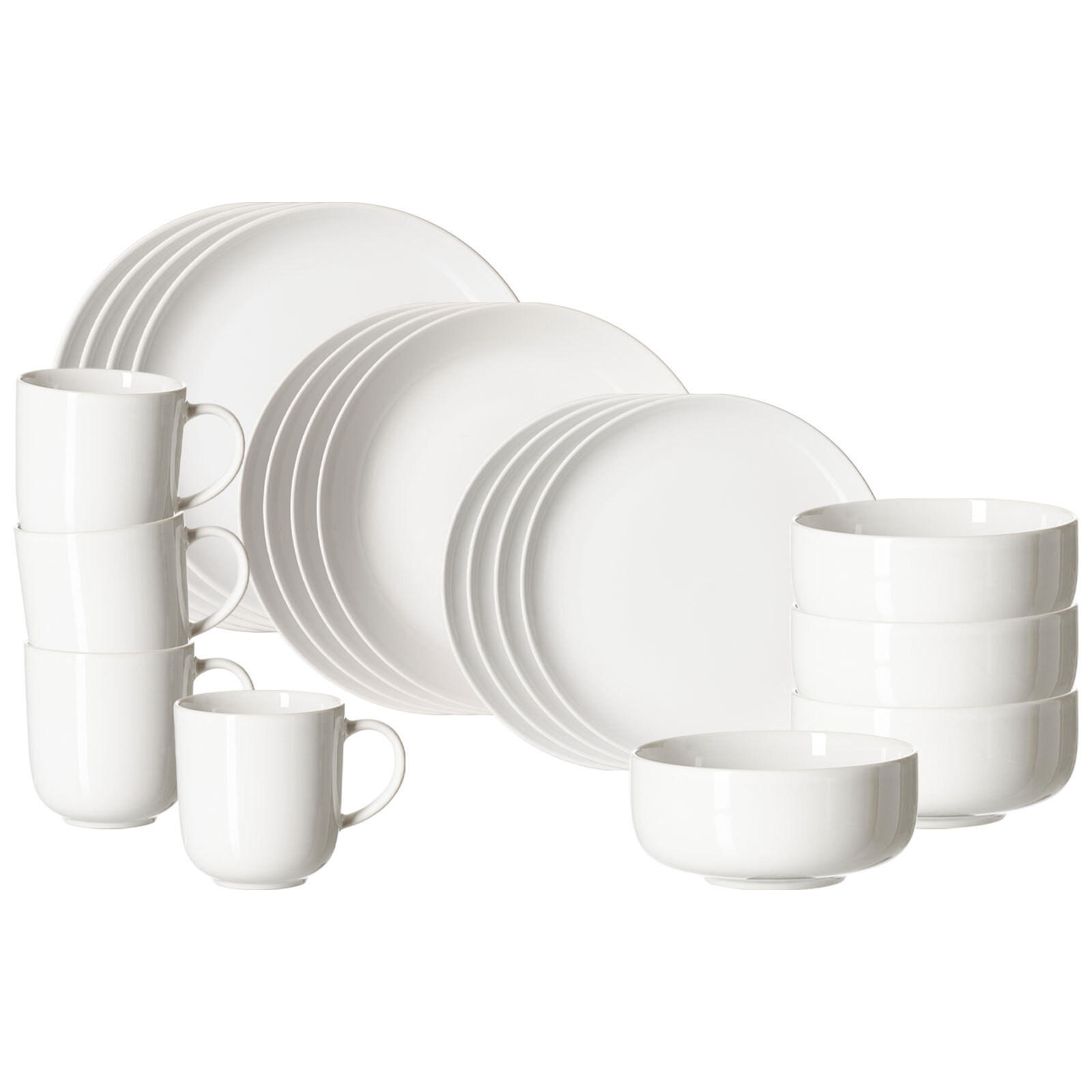 KOMBISET Volos weiß 20er Set - Weiß, Keramik (1/1/1cm) - Ritzenhoff Breker