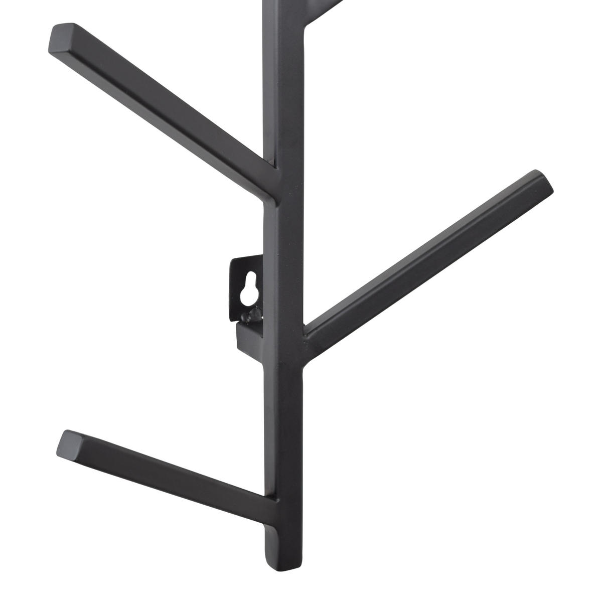 KLEIDERABLAGE Kliv Schwarz - Schwarz, Metall (25/55/8cm) - LOFT42