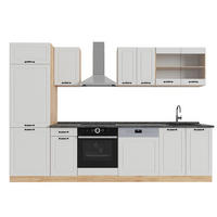 KÜCHENZEILE R-Line Weiß Landhaus/Goldkraft Eiche 300 cm , AP Anthrazit - Honigeiche/Weiß, Holzwerkstoff (300/81.6/60cm) - Vicco
