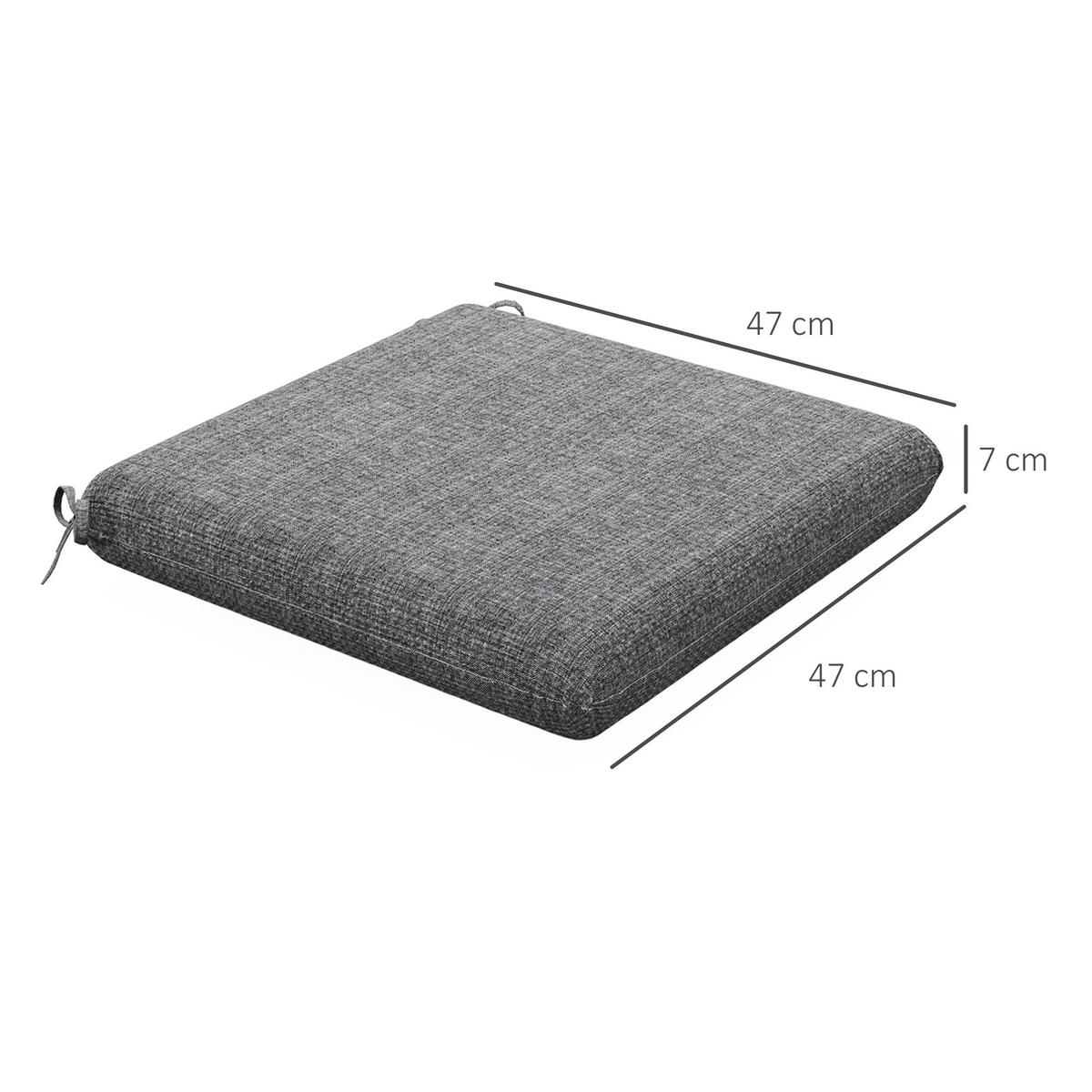 SESSELAUFLAGEN Grau 4 Stück - Grau, Kunststoff (47/7/47cm) - GiPP