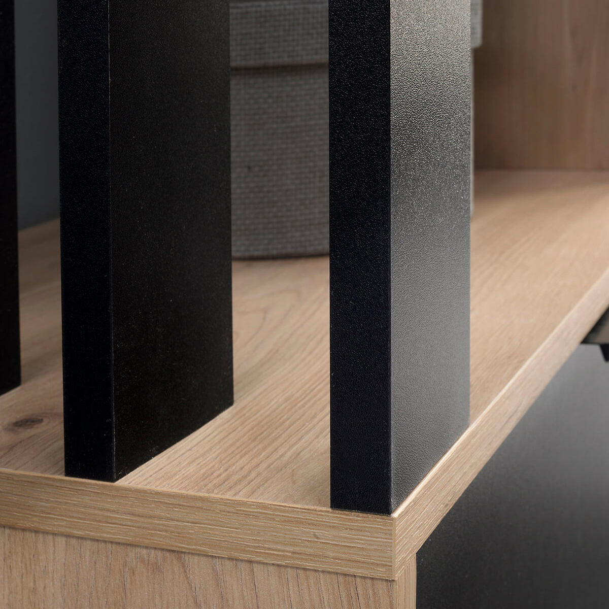 GARDEROBE Milo 100 x 189,4 x 33 cm Eiche Artisan/Schwarz - Schwarz, Holzwerkstoff/Metall (100/189.4/33cm) - Koseto