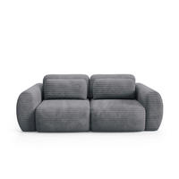 SOFA Camilla 3 Sitzplätze Dunkelgrau - Grau, Holz (266/95/121cm) - Petits-meubles