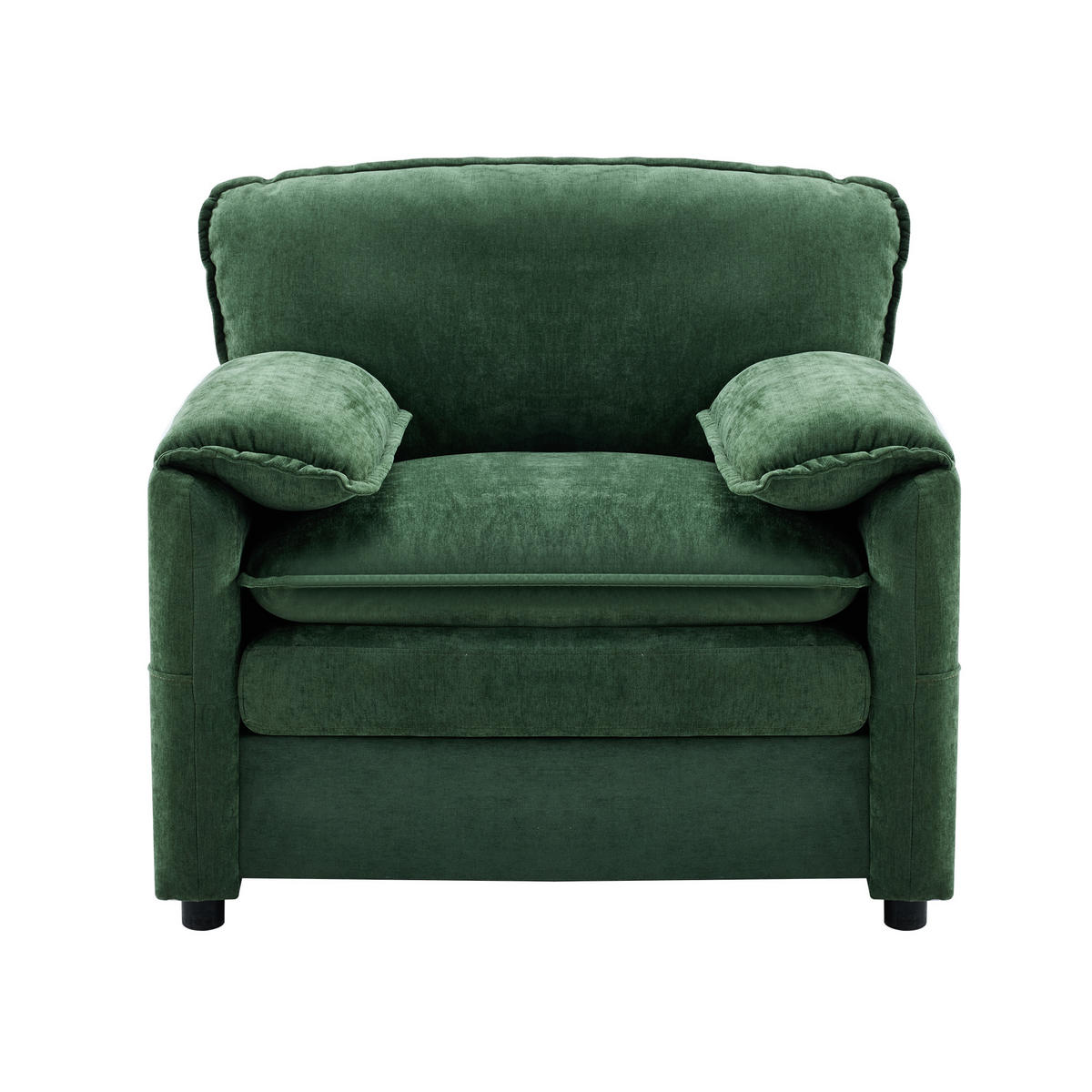 SESSEL DE-35018 mit 2 Aufbewahrungstaschen Dunkelgrün - Grün, Holzwerkstoff (92/90/96cm) - ComfortXL