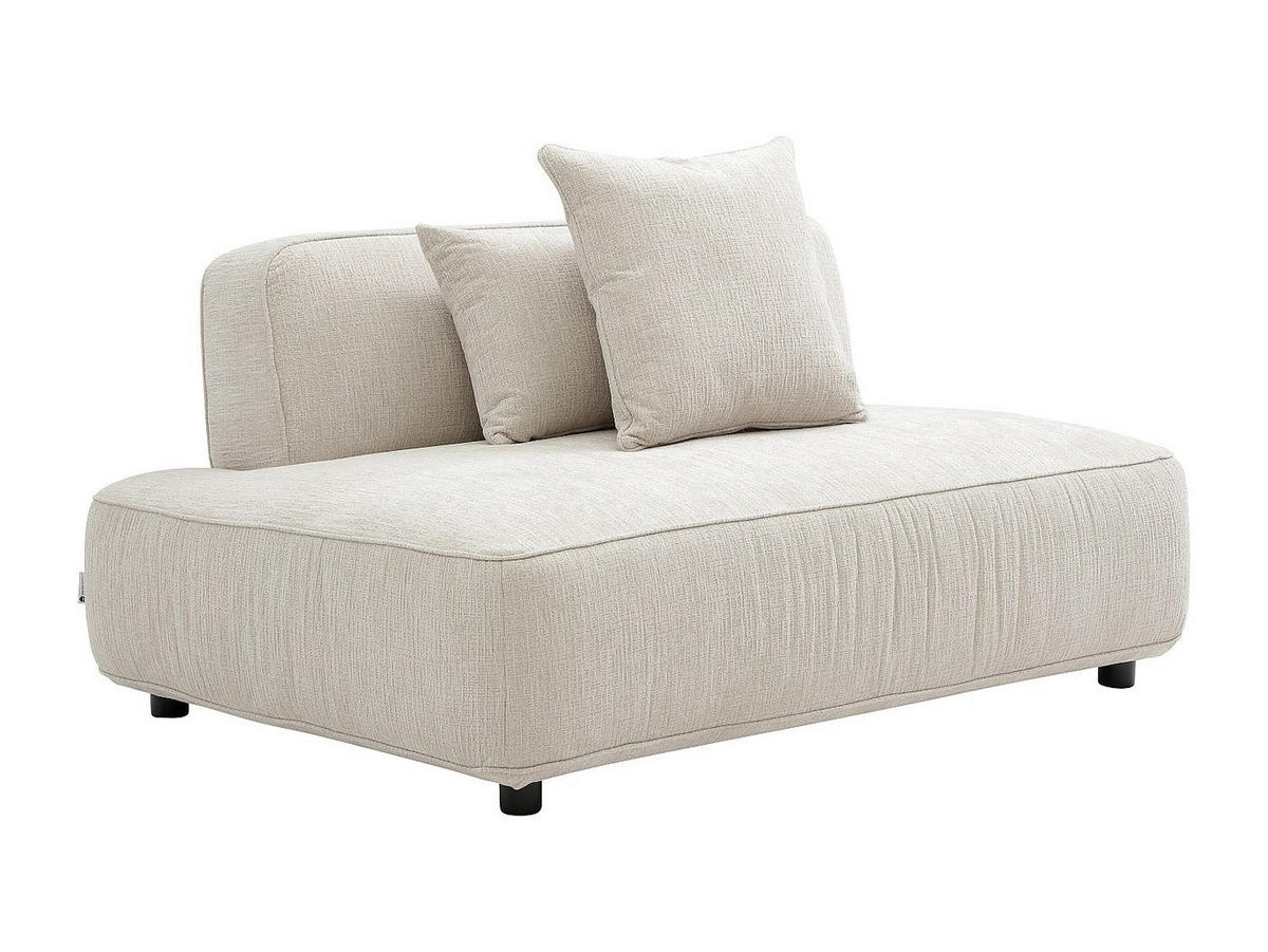 RECAMIERE ohne Schlaffunktion - 1 Person - stoff - beige Lelaco - Beige, Textil (145/74/105cm) - Vente-Unique