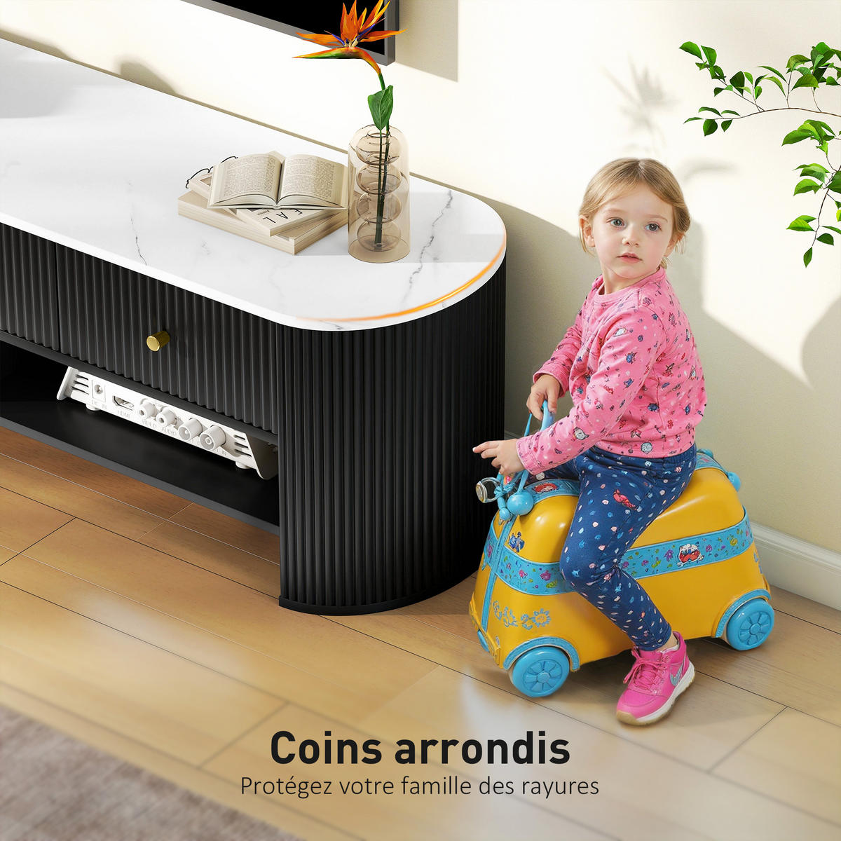 LOWBOARD DE-16132 140/40/43 cm Schwarz - Schwarz, Holzwerkstoff (140/43/40cm) - ComfortXL