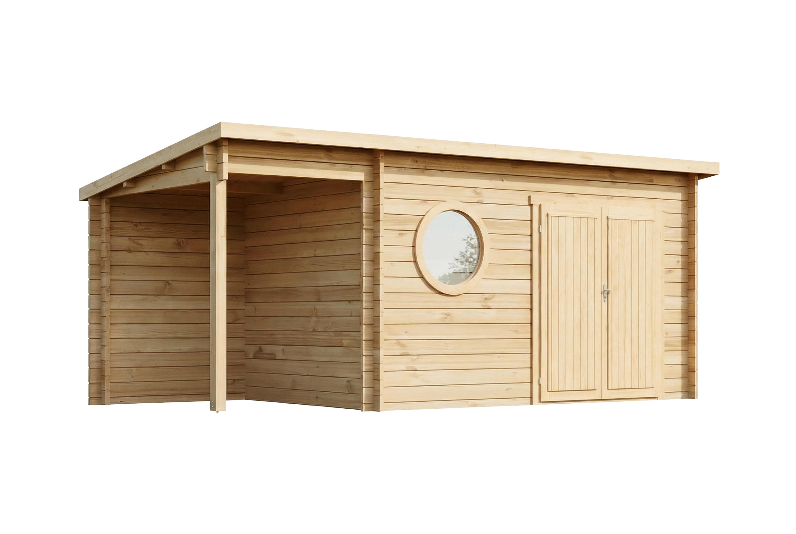 Alpholz Gartenhaus Natur 550x230x270 cm