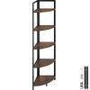 ECKREGAL Castlebar ,inklusive Kippschutz, 30 x 30 x 150 cm,Industrial Holz dunkel, rustikal - Rostfarben, Holzwerkstoff (30/150/30cm) - tectake