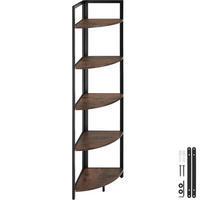ECKREGAL Castlebar ,inklusive Kippschutz, 30 x 30 x 150 cm,Industrial Holz dunkel, rustikal - Rostfarben, Holzwerkstoff (30/150/30cm) - tectake