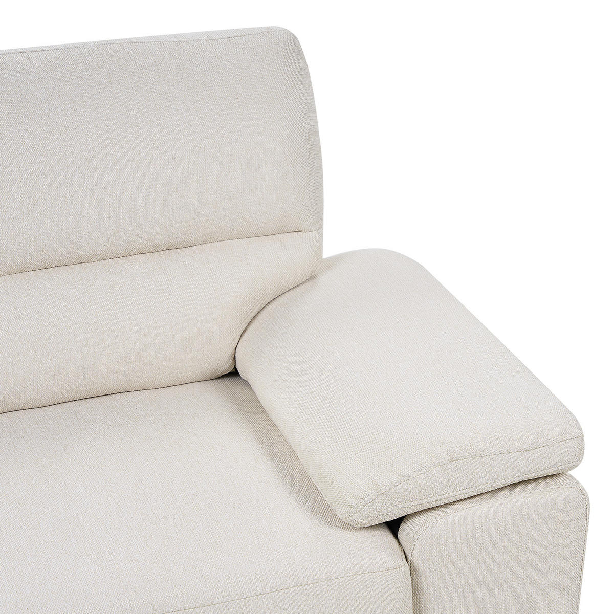 3-SITZER-SOFA hellbeige Vogar - Beige, Textil (195/90/74cm) - Beliani