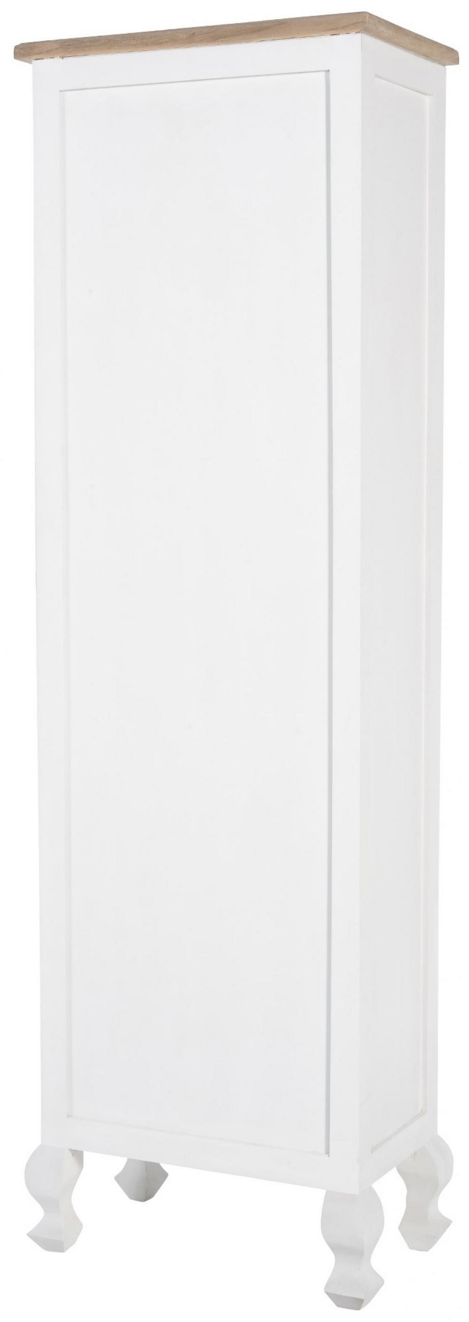 BÜCHERREGAL Holz Natura/Weiß - Eukalyptusholzfarben/Weiß, Holz (59/190/35cm) - CLP