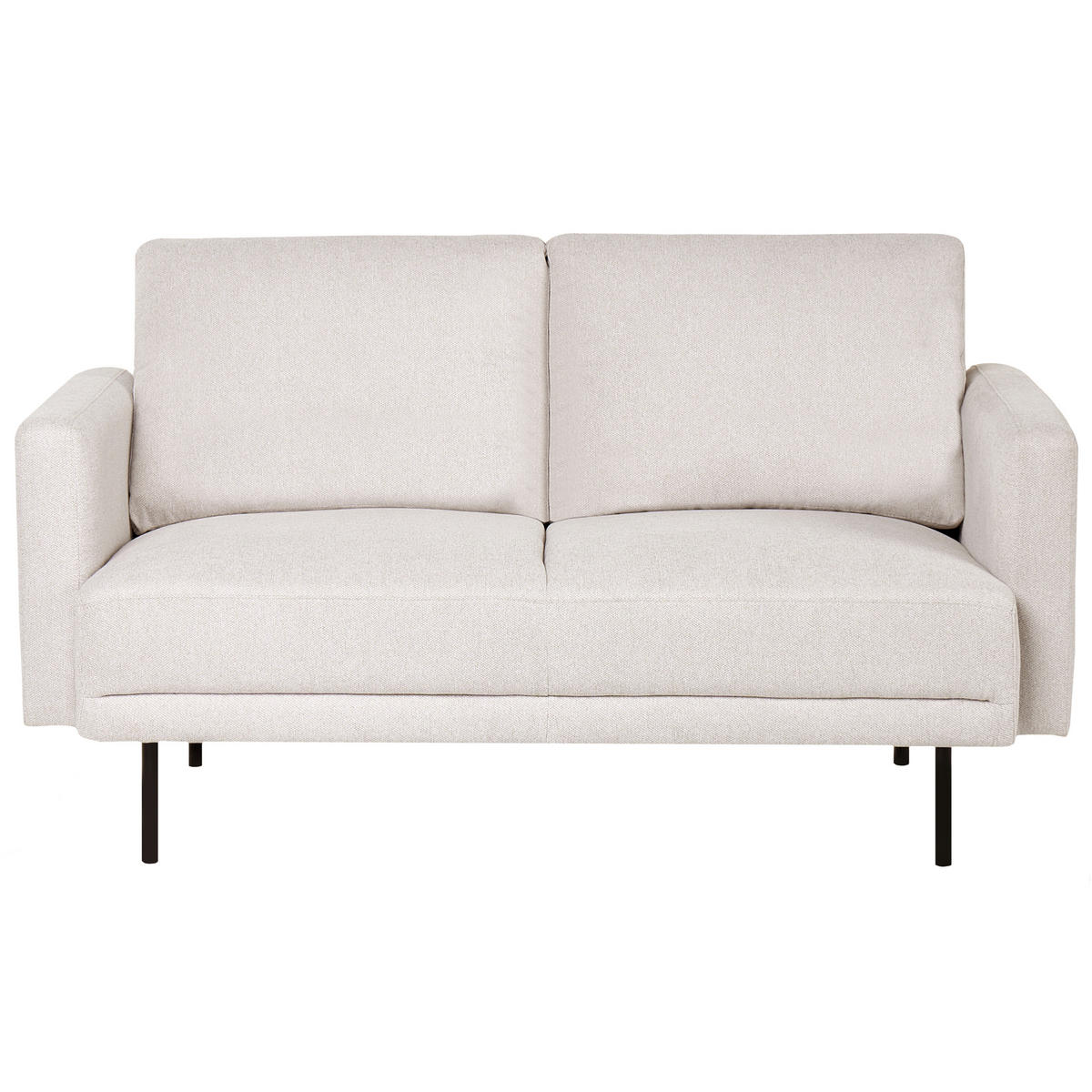 SADA POHOVEK 2-místná Látka Světle béžová Breda - černá/béžová, textil (250/85/85cm) - Beliani