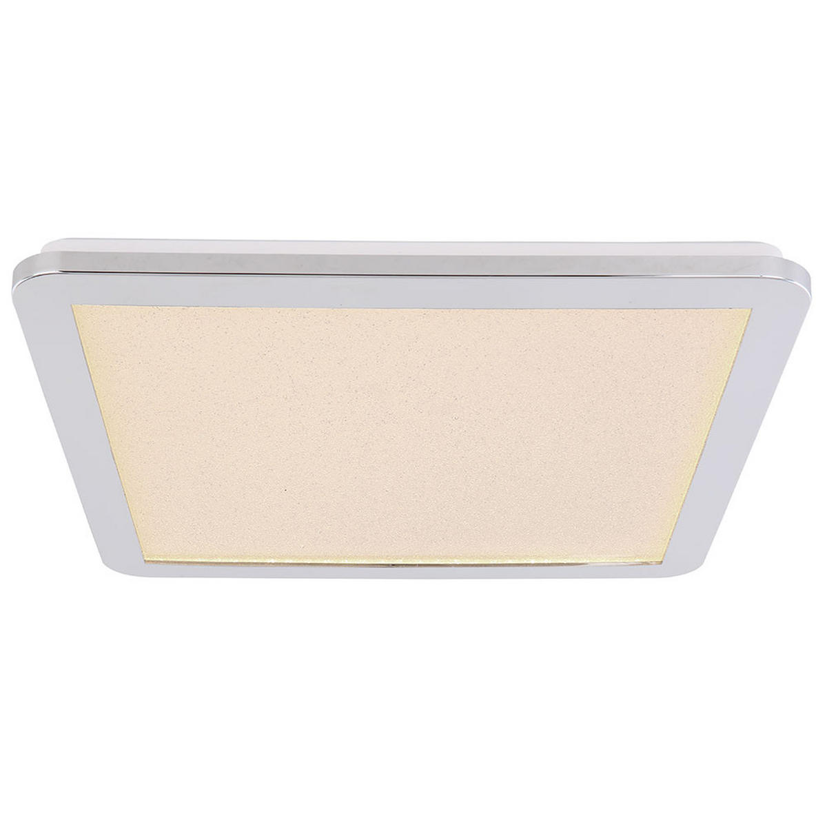 LED DECKENLEUCHTE Metall Silber Kristalloptik - Silberfarben, Metall (40/40/3cm)