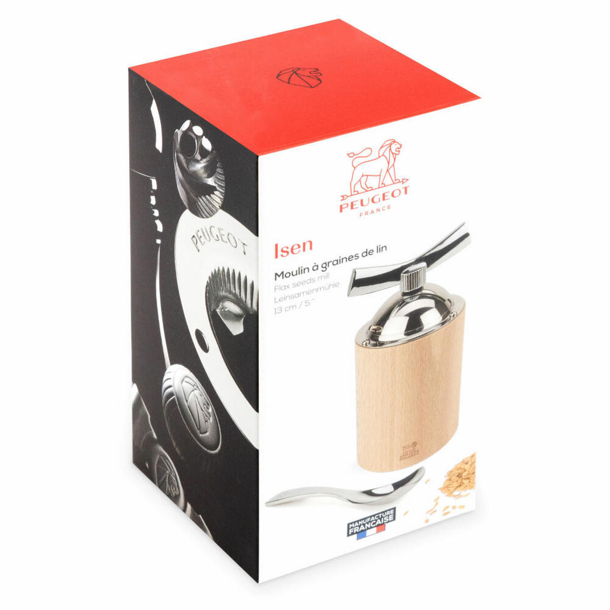 LEINSAMENMÜHLE Isen 13cm Buchenholz Natur - Braun, Holz (7.7/13/7.7cm) - PEUGEOT