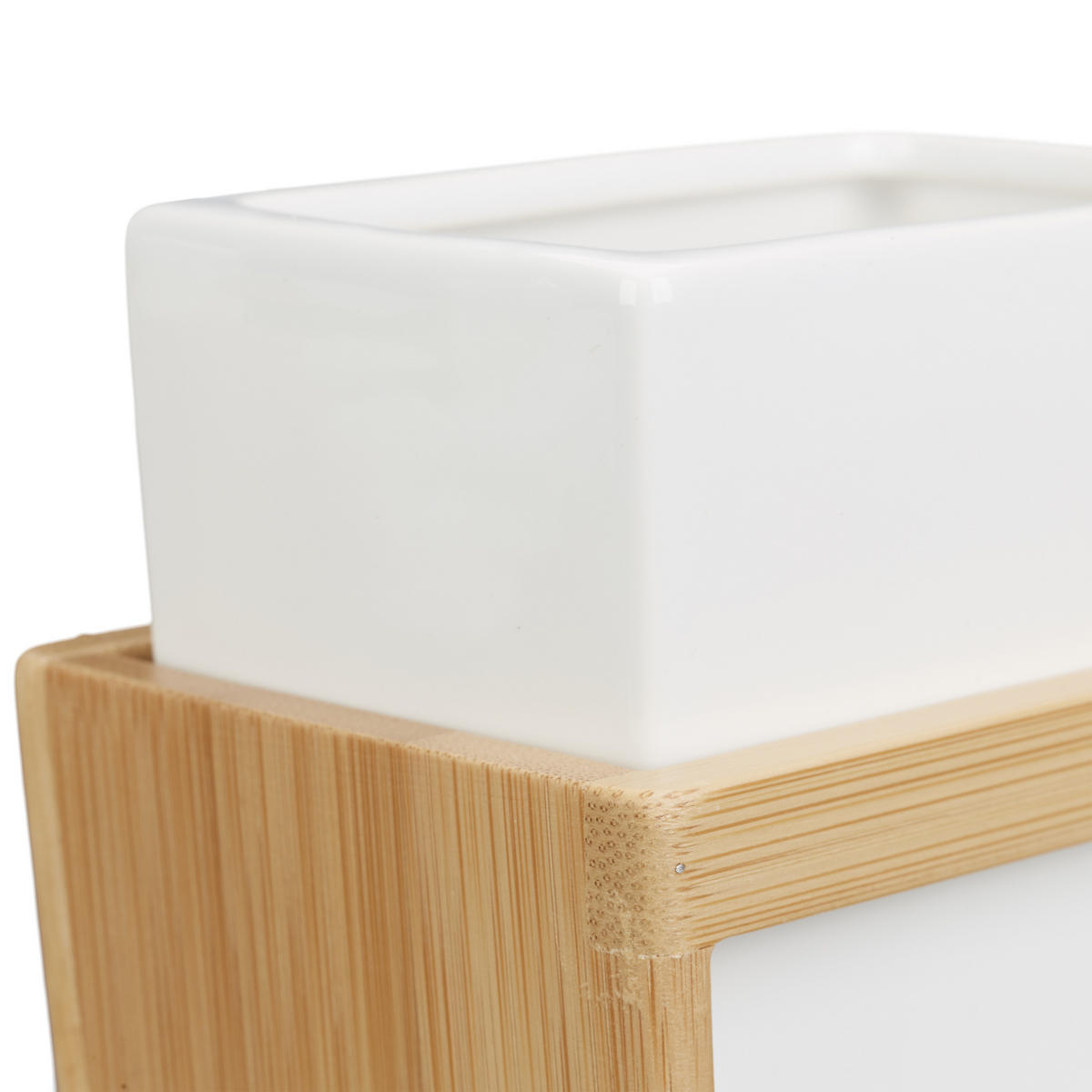 BADEZIMMER Set - Multicolor, Holz/Keramik (14/20/10cm) - Relaxdays