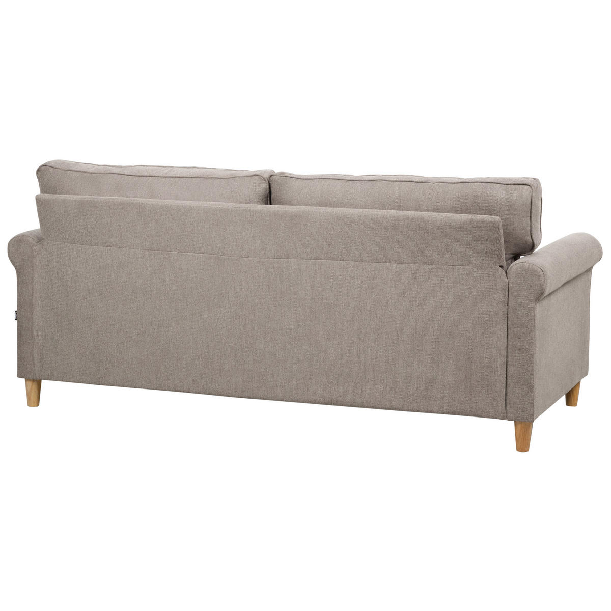 3-SITZER-SOFA Stoff hellbraun Ronneby - Hellbraun/Braun, Textil (190/88/78cm) - Beliani