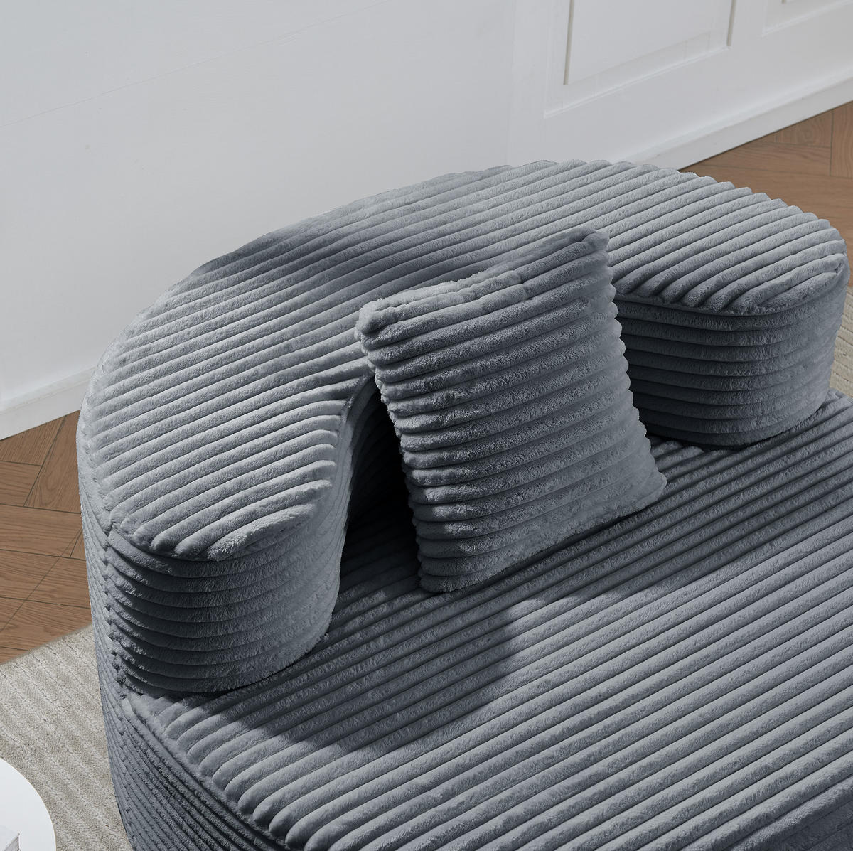 SESSEL aus Kordstoff 112 x 105 x 59 cm Dunkelgrau - Dunkelgrau, Kunststoff (105/59/112cm) - Beauniv