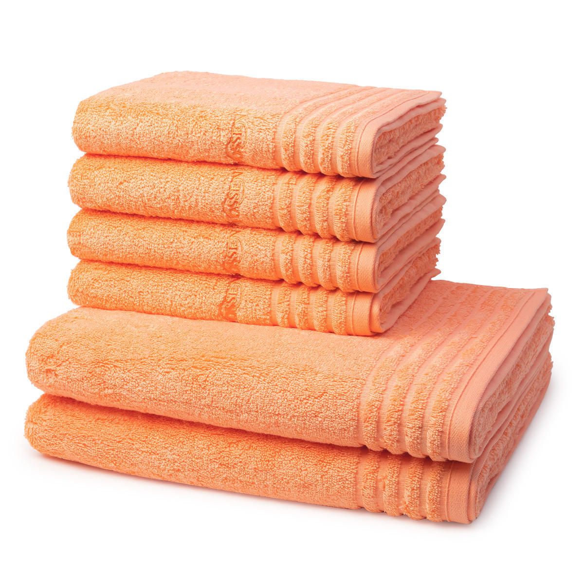 FROTTIERSET Vienna Style Supersoft 6-teilig - Currygelb, Textil (50/100cm) - Vossen