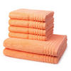 FROTTIERSET Vienna Style Supersoft 6-teilig - Currygelb, Textil (50/100cm) - Vossen