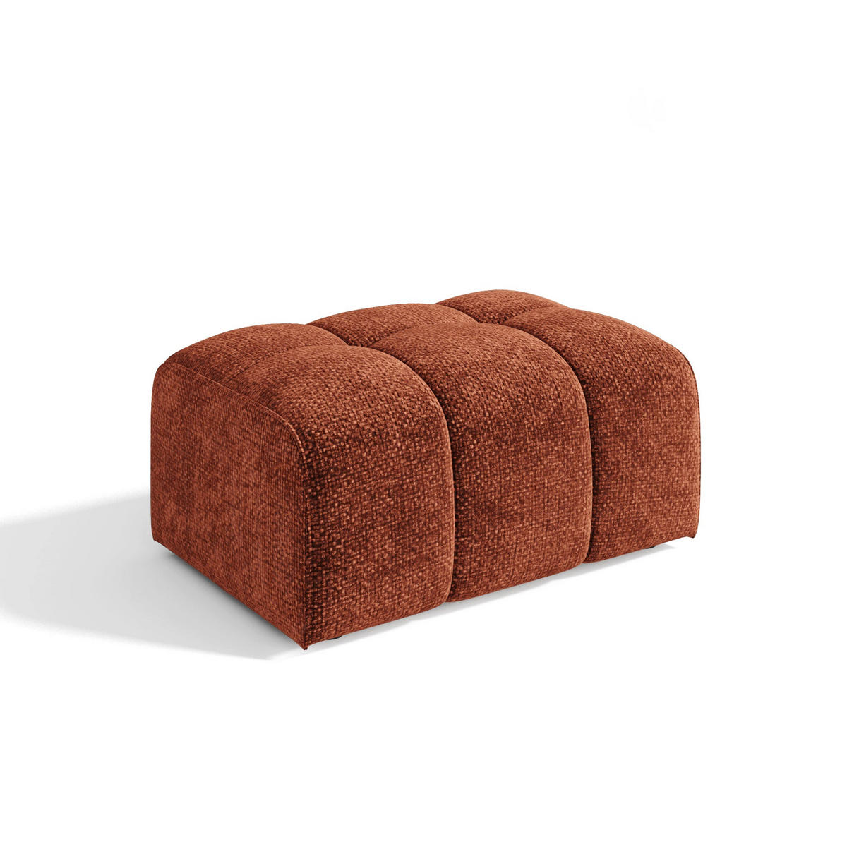 SITZKISSEN Chenille-Samt Terracotta 82cm - Dunkelorange/Terracotta, Textil (82/45/60cm) - Sia Home