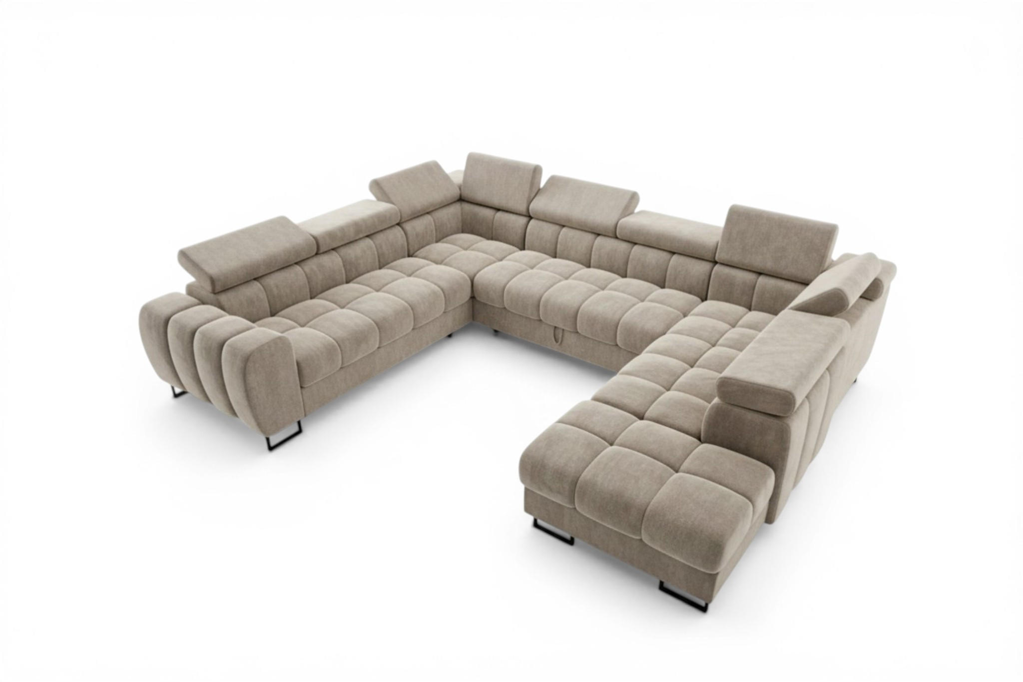 Fun Möbel Wohnlandschaft Beige 350x95x265 cm
