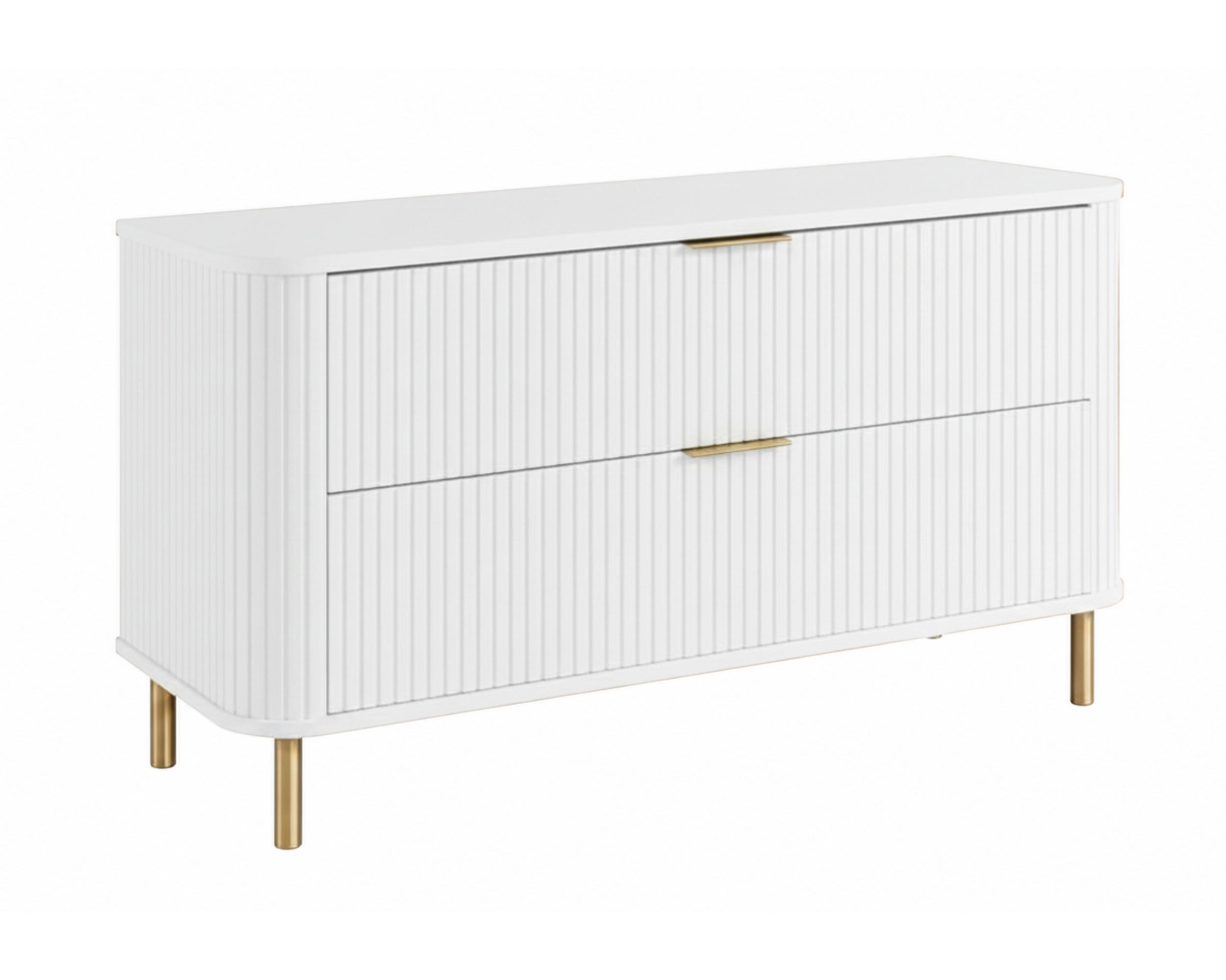 BADEZIMMERSCHRANK : Farbe Weiß, Griff gold, Füße gold, 120 x 41,5 x 66,7 cm - Goldfarben/Weiß, Holzwerkstoff (120/66.7/41.5cm) - 3XE LIVING