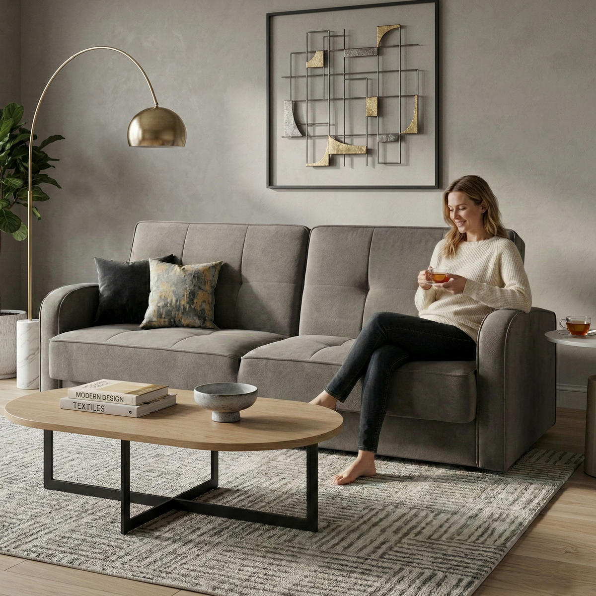 SCHLAFSOFA Pavo 3-Sitzer mit Schlaffunktion, Braun - Braun, Textil (222/90/93cm) - Beautysofa