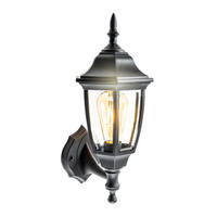 AUSSENWANDLEUCHTEE Schwarz Vintage IP44 E27 - Schwarz, Kunststoff (17.5/39.5/21cm) - CGC Europe