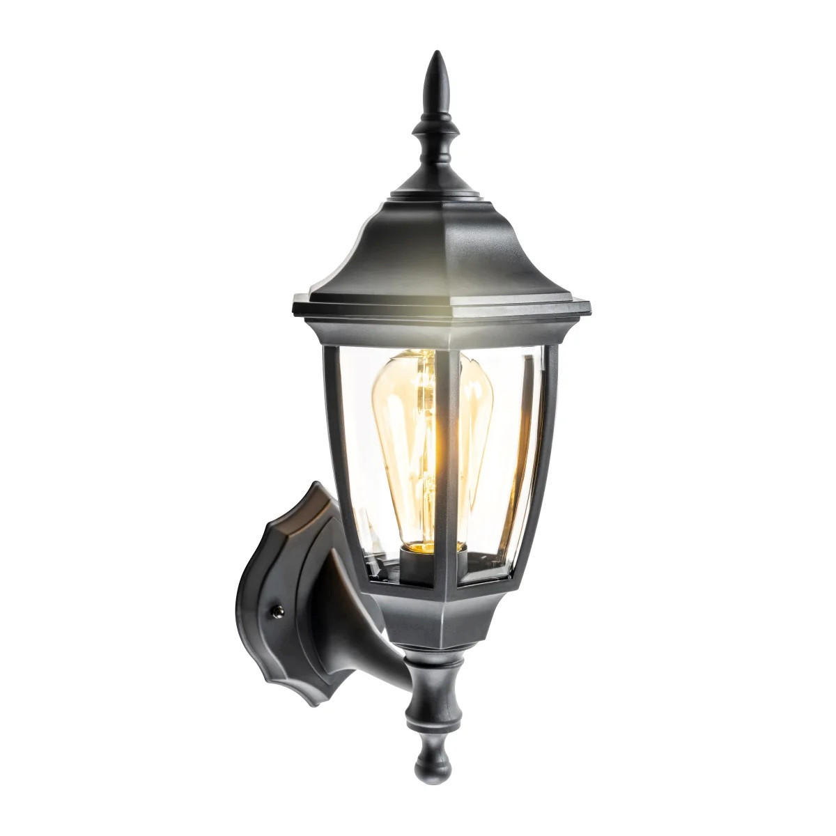 AUSSENWANDLEUCHTEE Schwarz Vintage IP44 E27 - Schwarz, Kunststoff (17.5/39.5/21cm) - CGC Europe