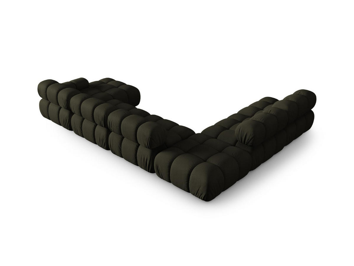 PANORAMASOFA modular links Bellis aus 3D-Stoff Amazonasgrün 7 Sitzplätze - Waldgrün, Textil (282/70/376cm) - Micadoni