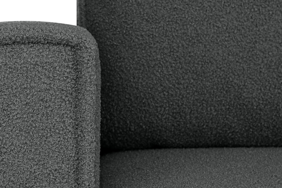 3-SITZER-SOFA NAPI II mit Schlaffunktion, graphit - Graphitfarben, Textil (244/89/101cm) - KONSIMO®