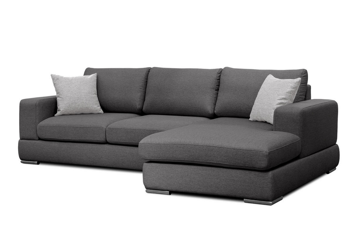 ECKSOFA OTTO 4-Sitzer, dunkelgrau - Dunkelgrau, Holzwerkstoff/Textil (279/159cm) - Courtois Laville