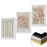 WANDBILDER 3er-Set - 40x60 cm Weißer Rahmen - Botanische Motive, Pariser Minimalismus - Weiß, Kunststoff (40/60cm) - ArtPrintCave