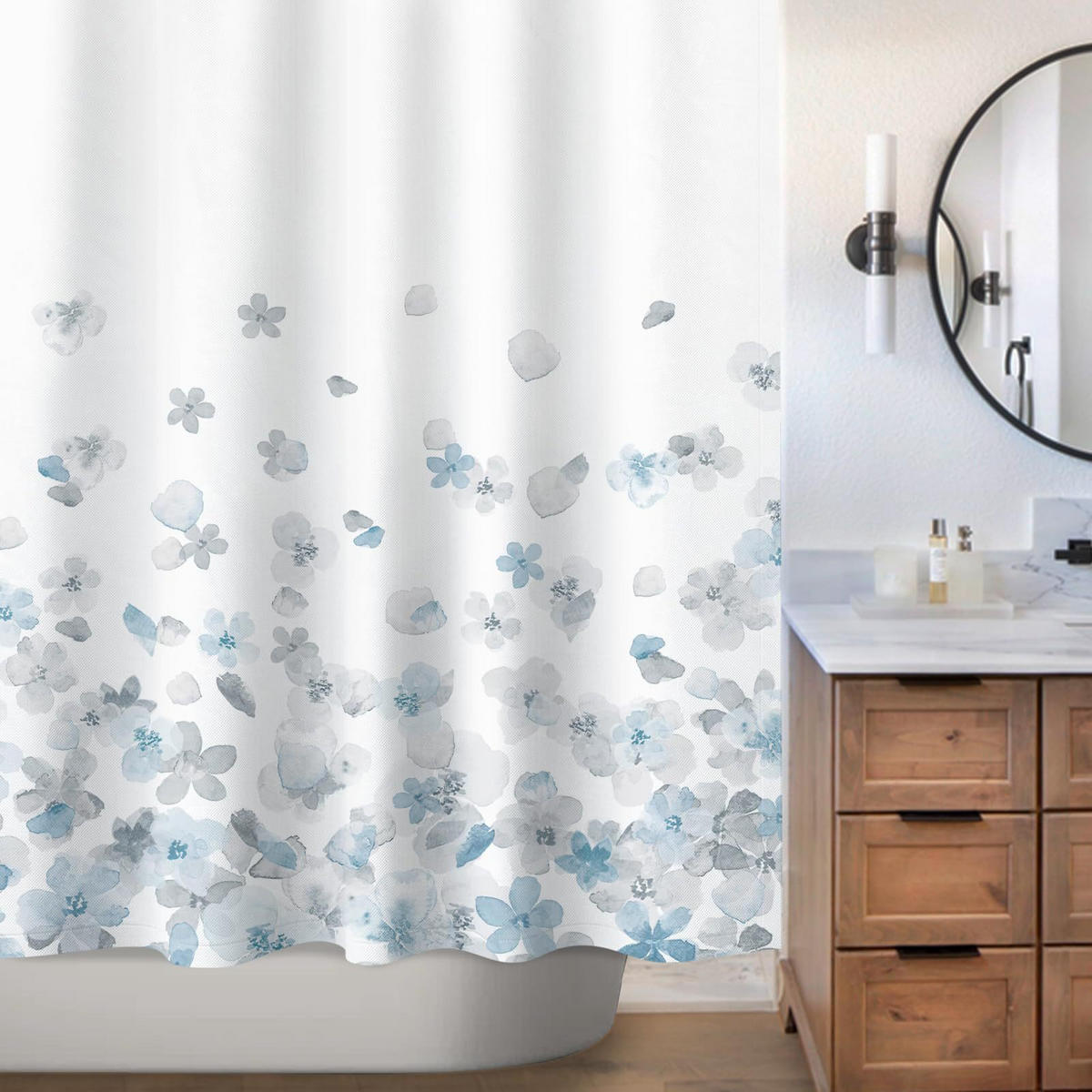 DUSCHVORHANG – 180 x 180 cm – Material: Polyester - Multicolor, Textil (180/180cm)