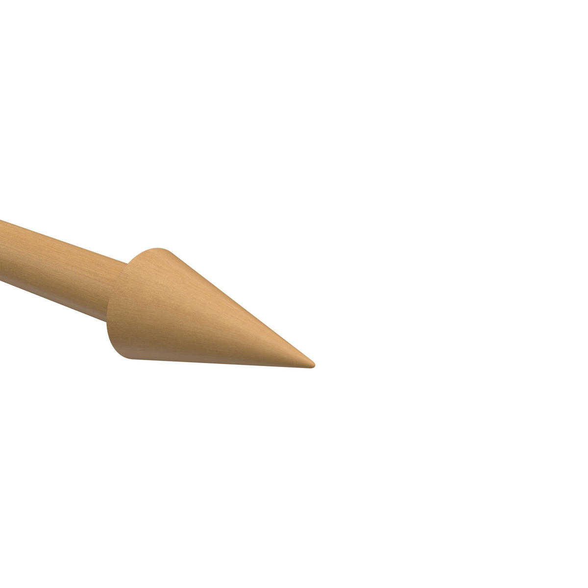 ENDSTÜCKE FÜR GARDINENSTANGEN 20 mm Ø, Siveo Buche, Packung 2 Stück - Buchefarben, Holz (6/3.5/3.5cm) - INTERDECO