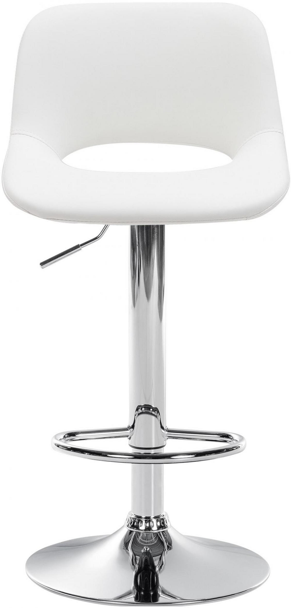 BARHOCKER Lederlook weiß - Weiß, Textil (42/86/46cm) - CLP