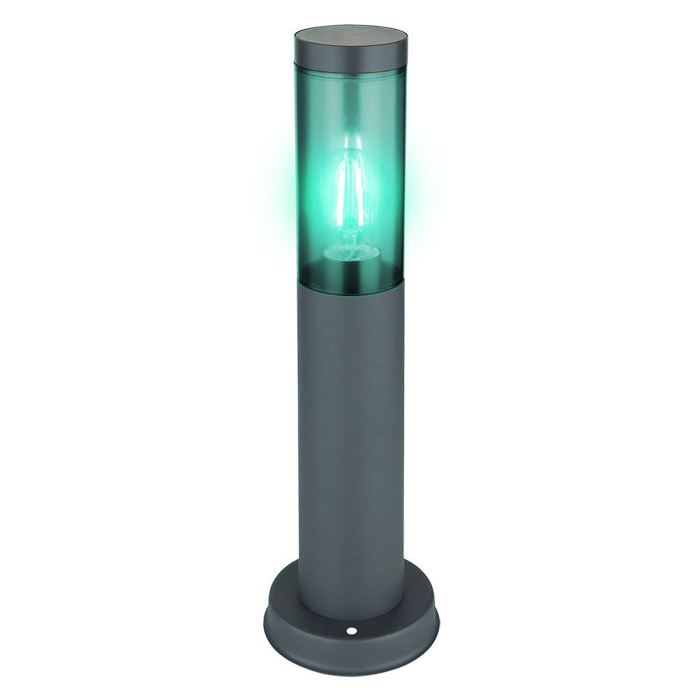 LED WEGELEUCHTE Edelstahl Grau - Grau, Metall (12.7/12.7/45cm) - Globo Lighting