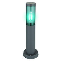 LED WEGELEUCHTE Edelstahl Grau - Grau, Metall (12.7/12.7/45cm) - Globo Lighting