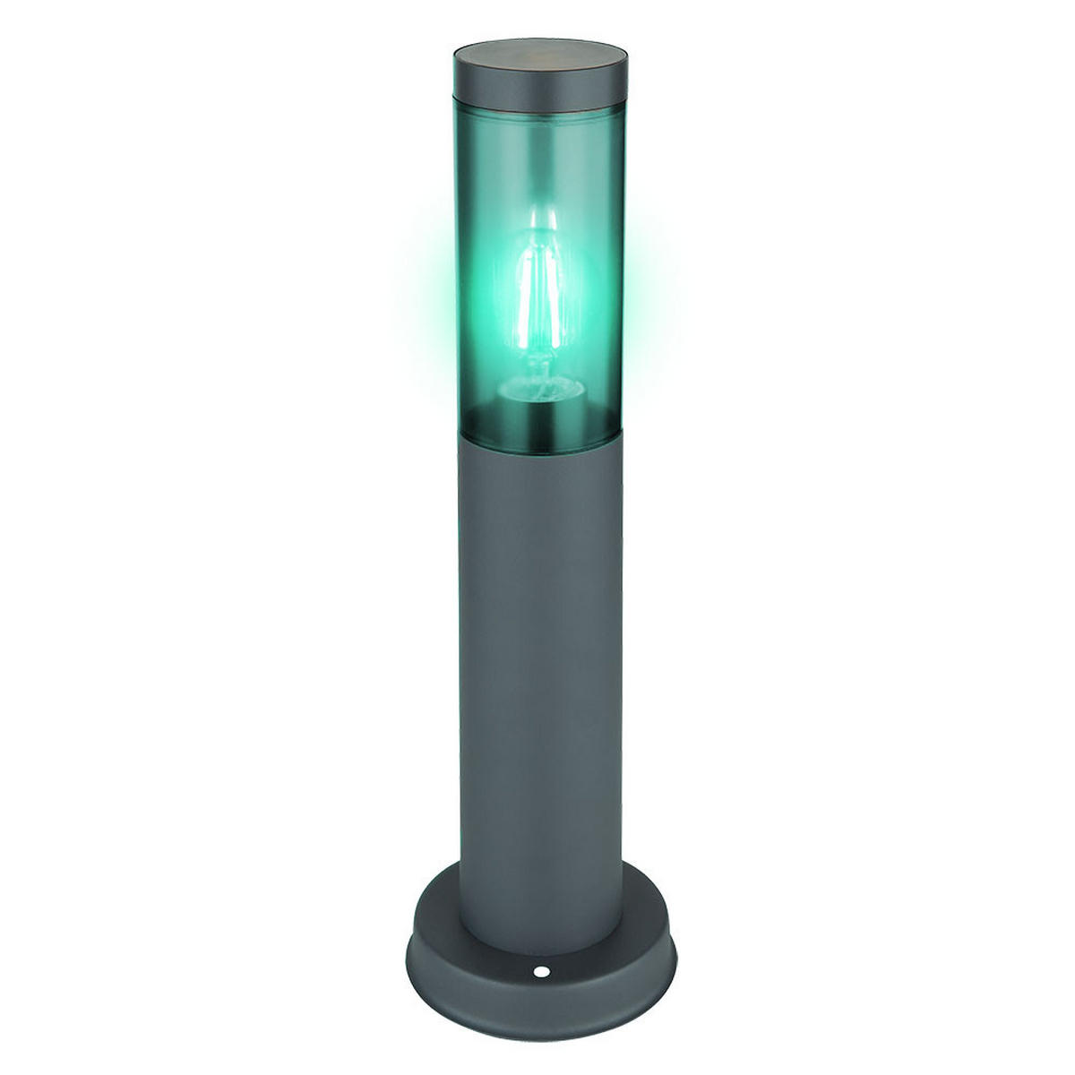 LED WEGELEUCHTE Edelstahl Grau - Grau, Metall (12.7/12.7/45cm) - Globo Lighting
