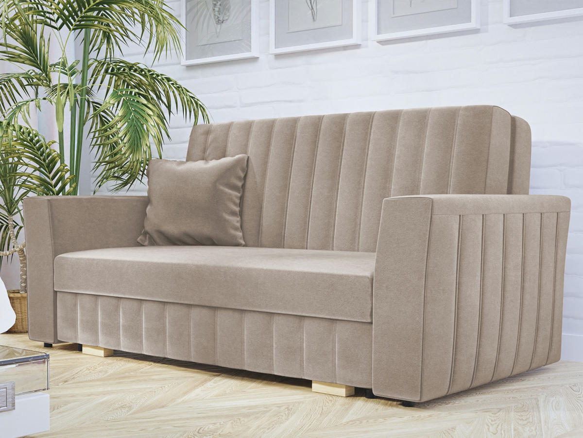SCHLAFSOFA Viva Glam III - Naturfarben, Holz/Kunststoff (160/85/98cm) - MIRJAN24