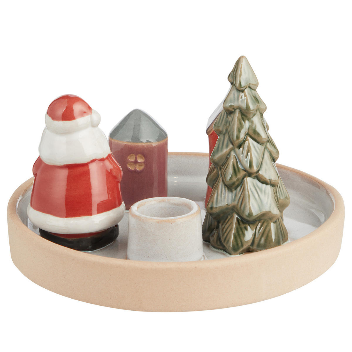 KERZENHALTER Winter Village - Multicolor, Keramik (15/9/15cm) - Butlers