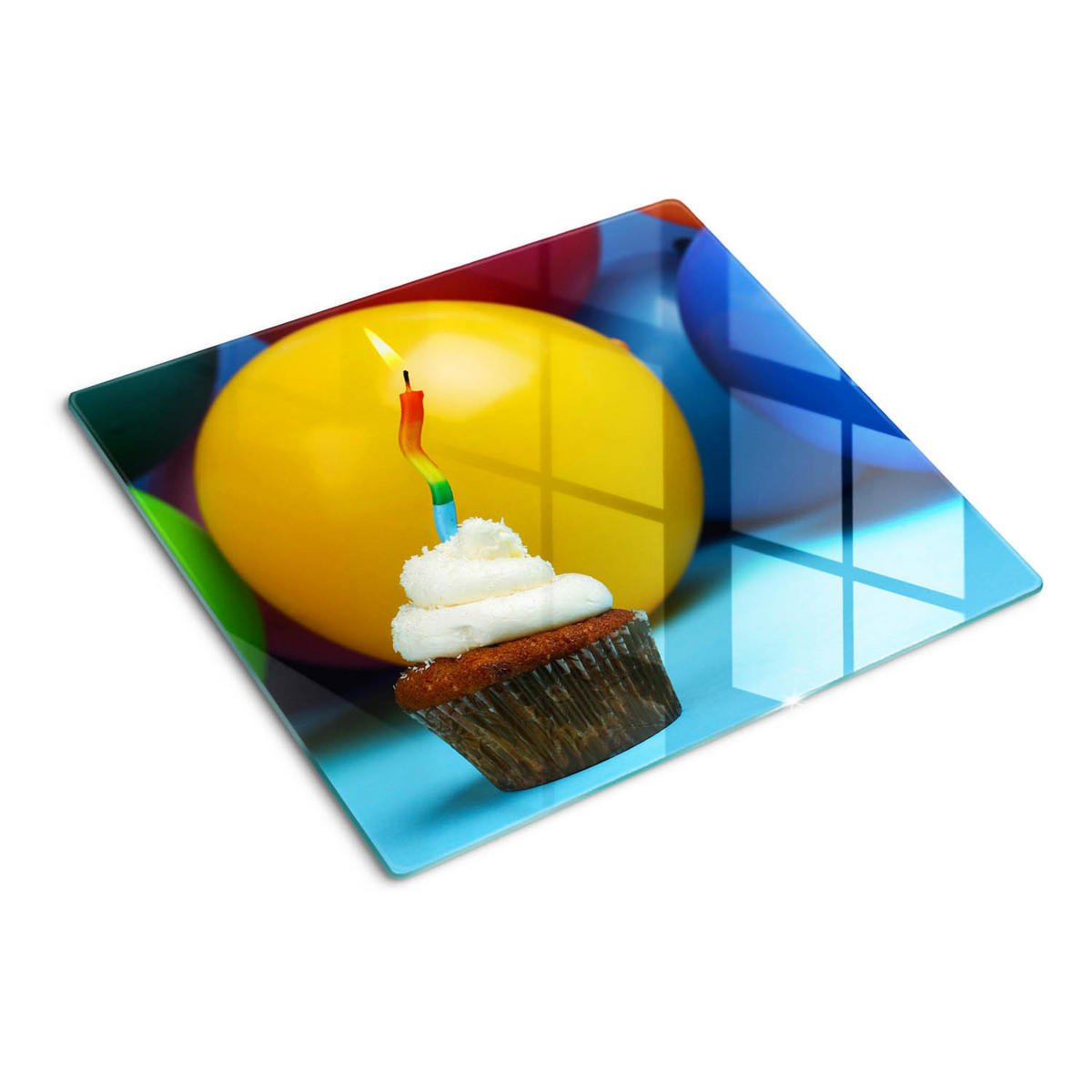 GLASPLATTE 60x52 cm Kleiner Gugelhupf - Multicolor, Glas (60/0.4/52cm) - TULUP